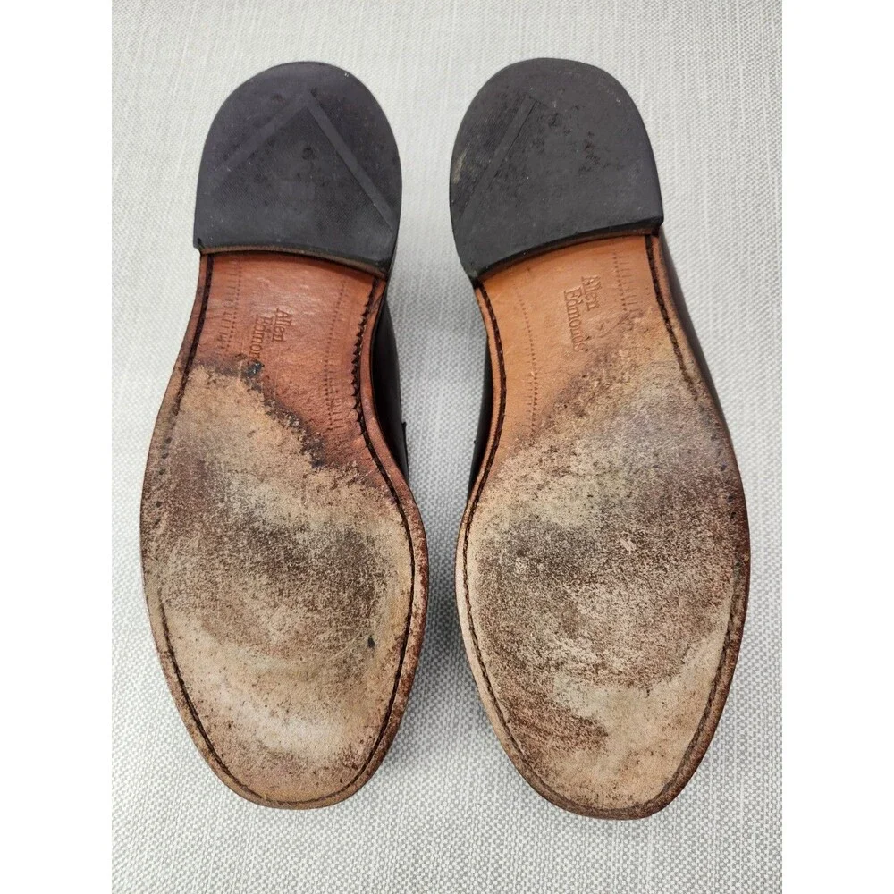 Allen Edmonds Patriot 11 3E Brown Leather Loafer Leather Dress Shoes Flaw EEE